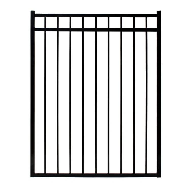 Fortress Building Products Athens 48'' H x 46.5'' W Gloss Black Metal Gate