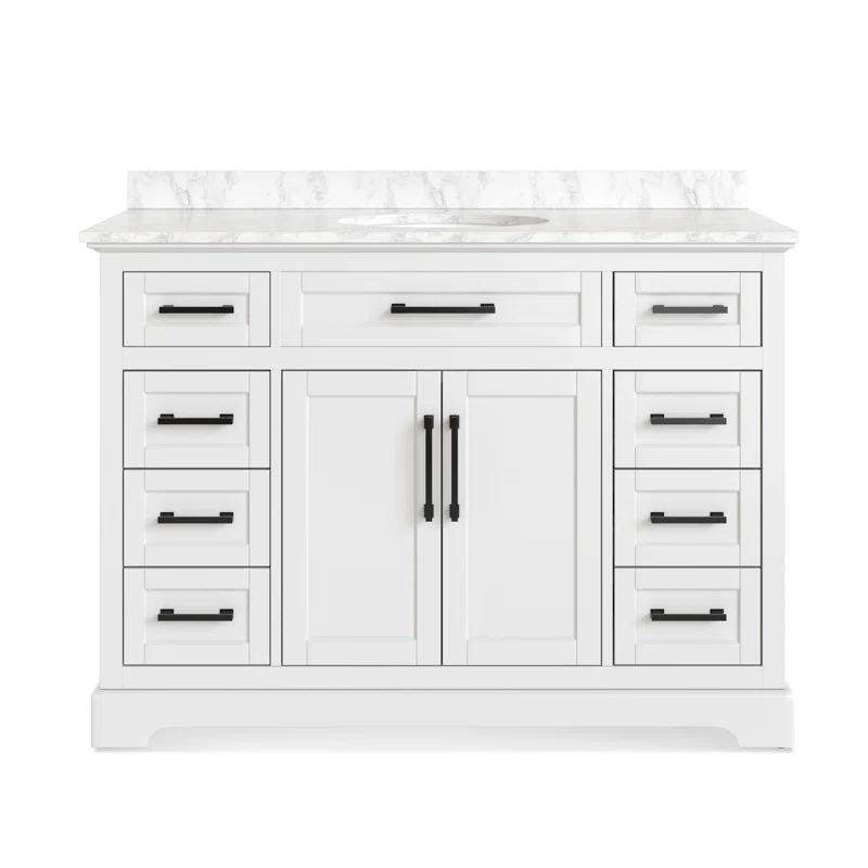 Lark Manor™ Poitra 48'' Single Bathroom Vanity with Engineered Marble Top