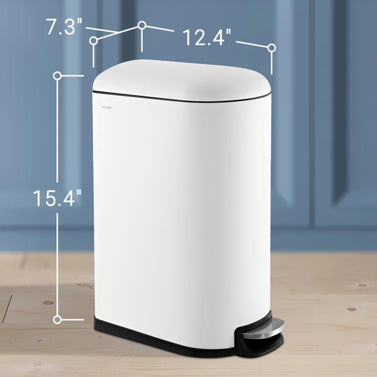 happimess Roland Steel Step On Trash Can & Reviews | Wayfair