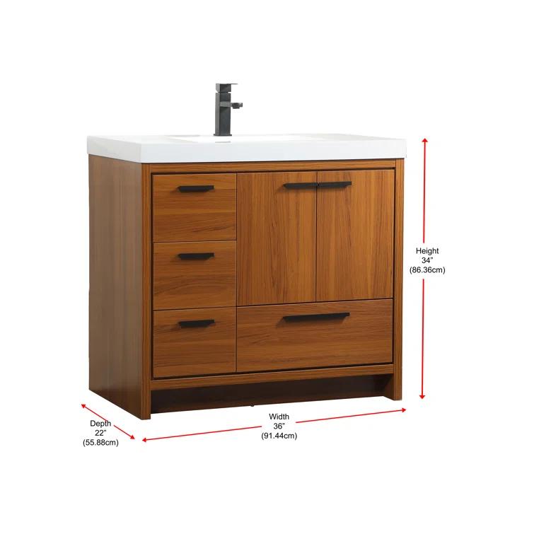 Mercury Row® Southmead 36'' Single Bathroom Vanity with Resin Top