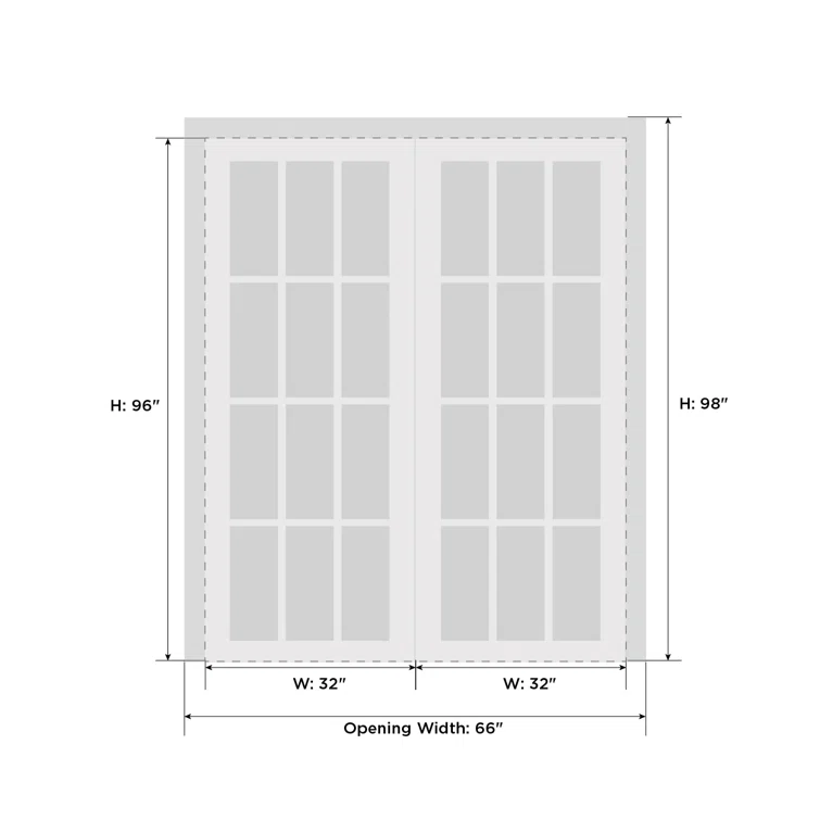 SARTODOORS Planum Frosted Glass French Doors