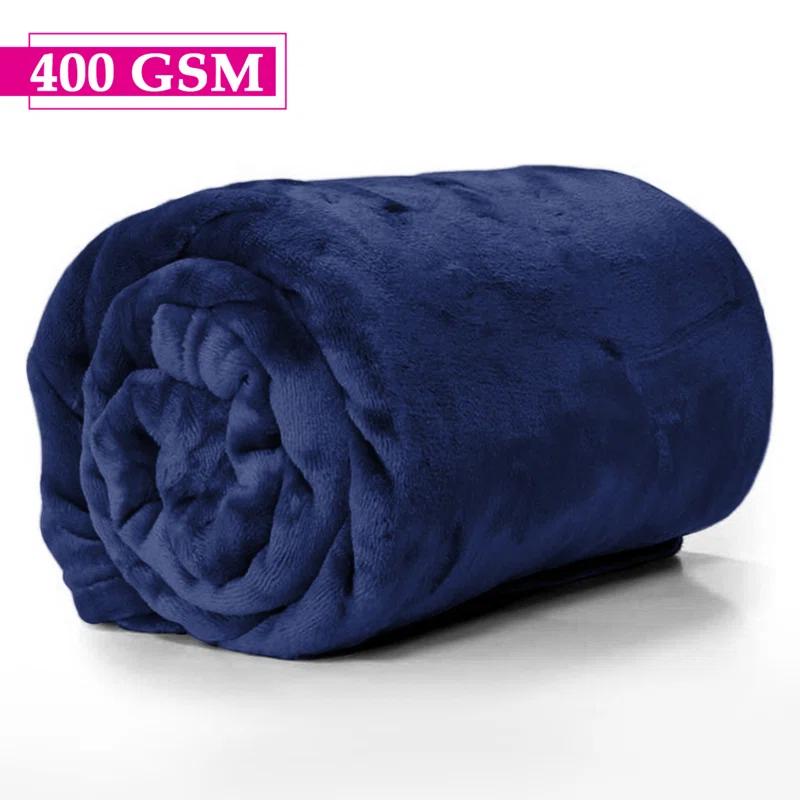 IMPERIAL HOMEWARE LONDON LIMITED Reversible Mink Faux Plush Fur Fleece Blanket