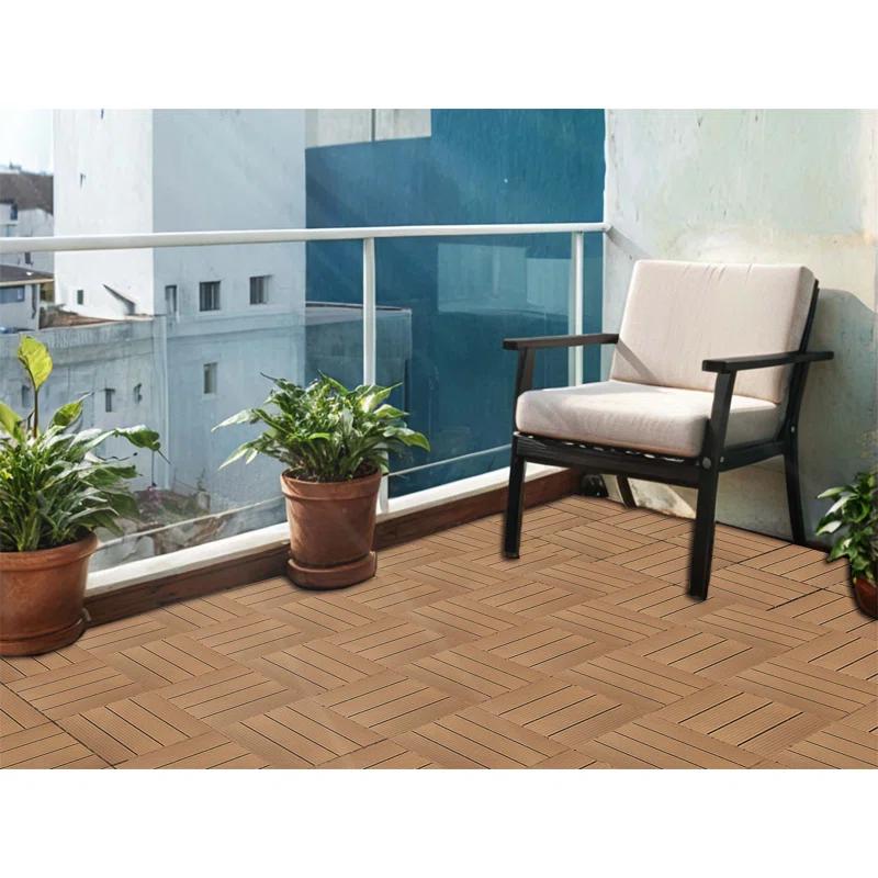HBI home Plastic Composite Deck Tiles Set of 35pcs