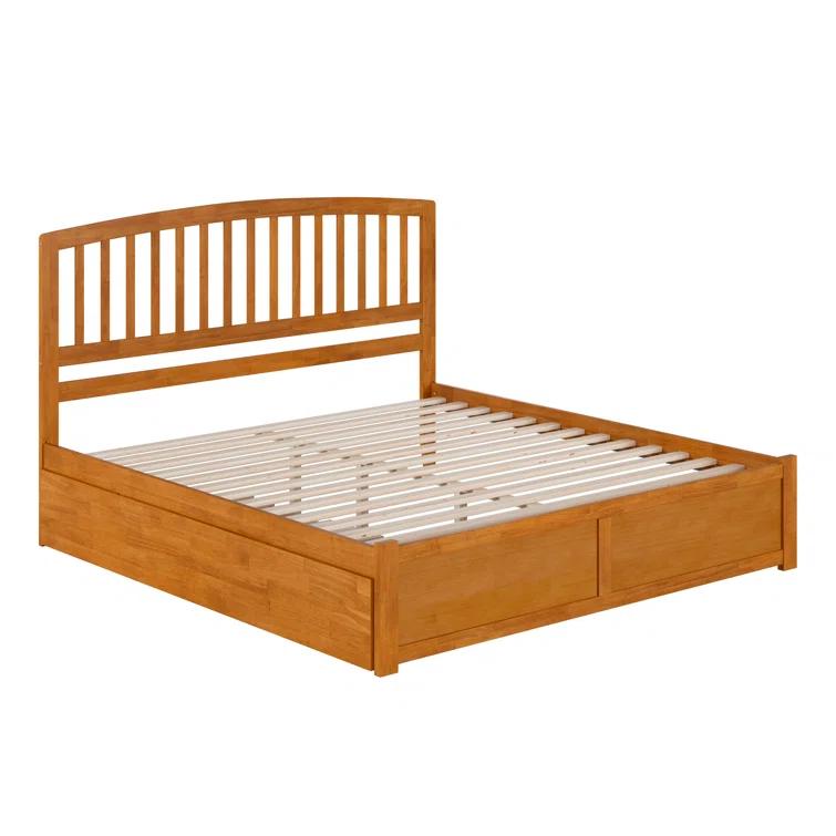 AFI Furnishings Richmond Solid Wood Platform Bed with Panel Footboard and Trundle