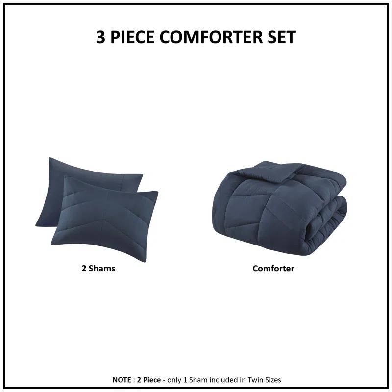 Remy Quilted Chevron Comforter Set