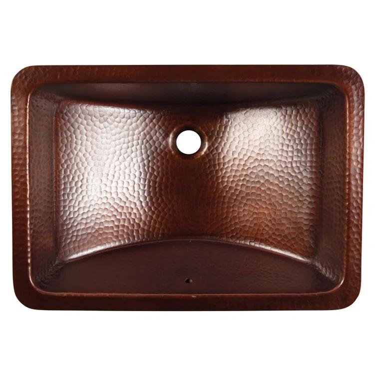 Sinkology Curie 21" Undermount Bathroom Sink in Copper SB206-21AG