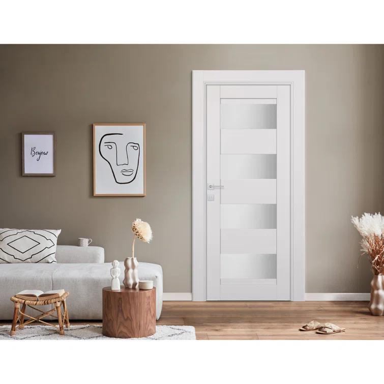 Belldinni Della Solid + Manufactured Wood Paneled Matte Slab Door