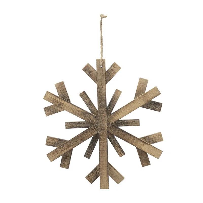 A&B Home Snowflake Ornaments - Set of 6 - Brown (Set of 6)