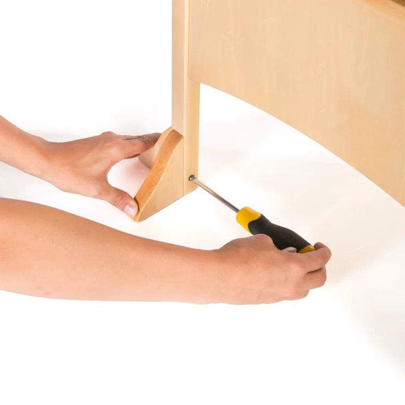 Guidecraft Classic Kitchen Helper Foldable Step Stool