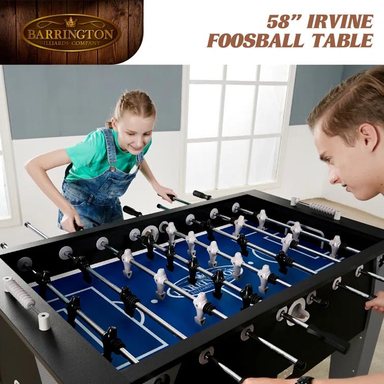 Barrington Billiards Company Barrington Billiards 58” Irvine Foosball Table, with Tabletop Sports Soccer Balls