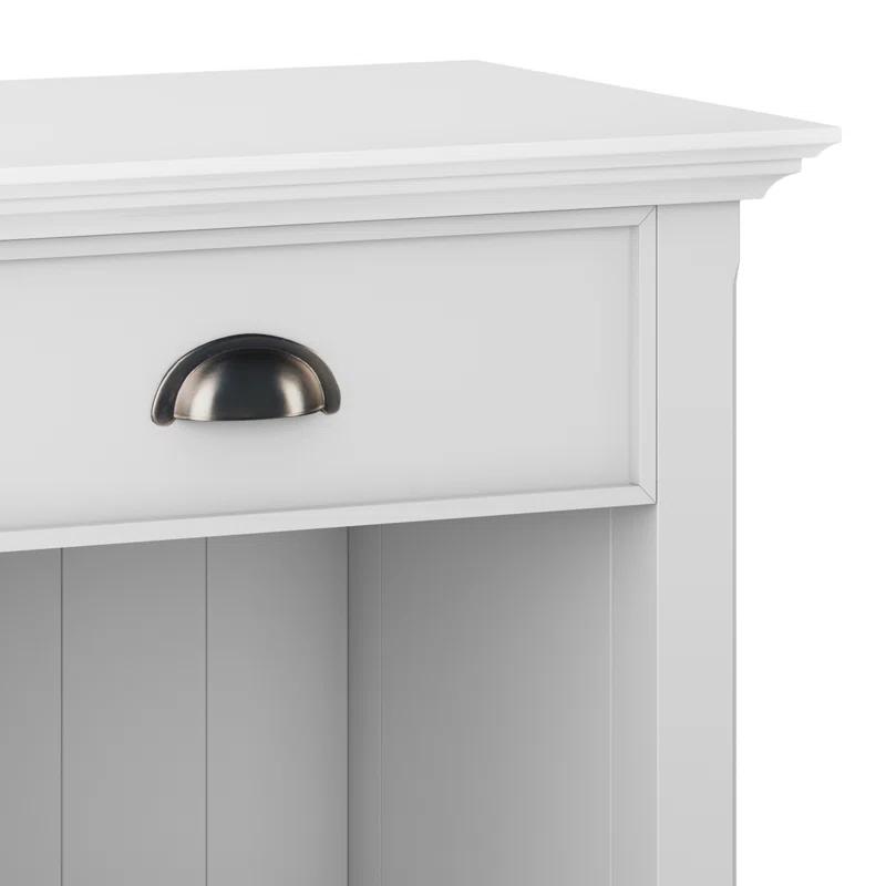 Simpli Home Acadian 24"W 1-Drawer Solid Wood Nightstand with Open Bottom Storage & Reviews | Wayfair