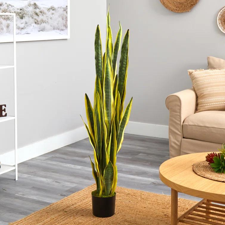 Primrue Faux Snake Plant (Sansevieria) Tree in Planter