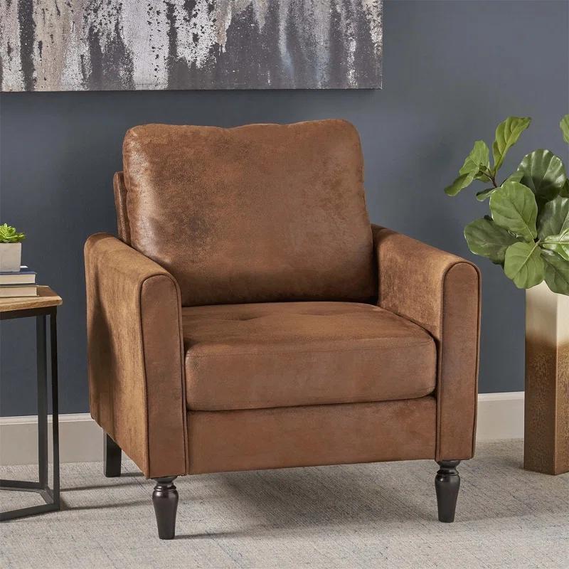 Alcott Hill® Comfortable Plush Microfiber Club Chair for Relaxation and Style
