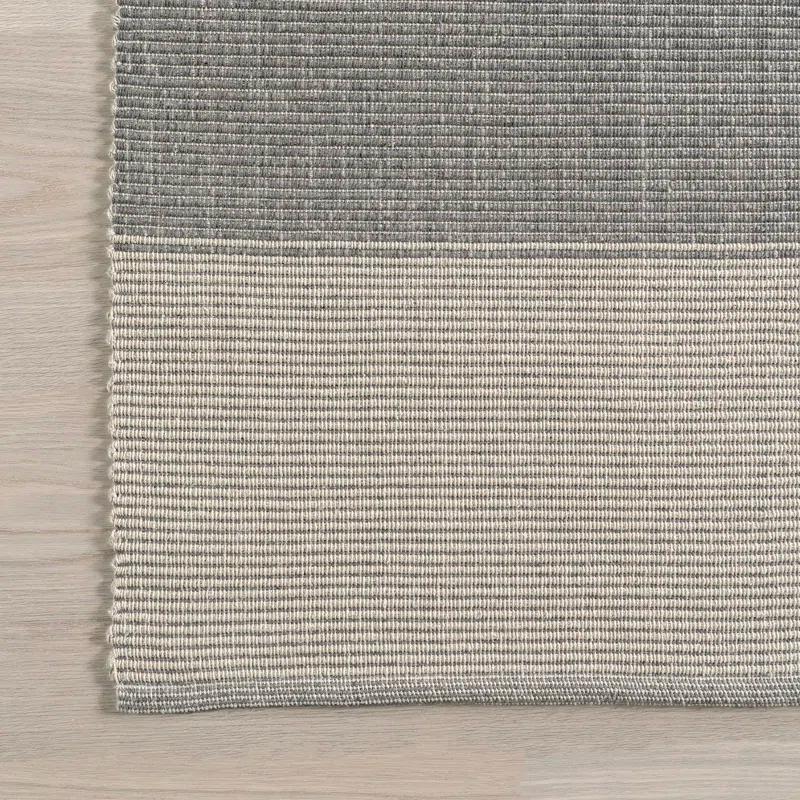 Ebern Designs Hertford Checked Cotton Area Rug