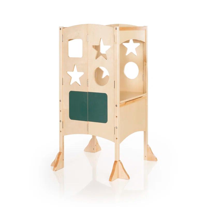 Guidecraft Classic Kitchen Helper Foldable Step Stool
