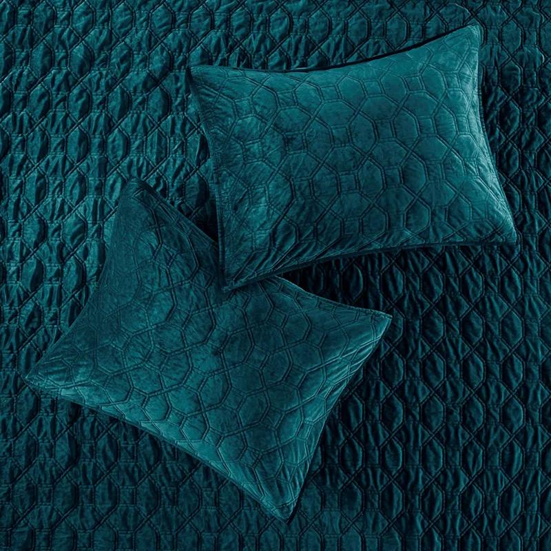 Madison Park Harper 3 Piece Velvet Quilt Set