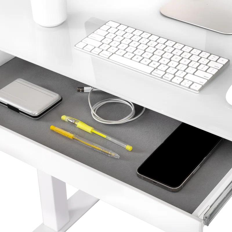 airLIFT 48" W Electric Adjustable Height Tempered Glass Desk