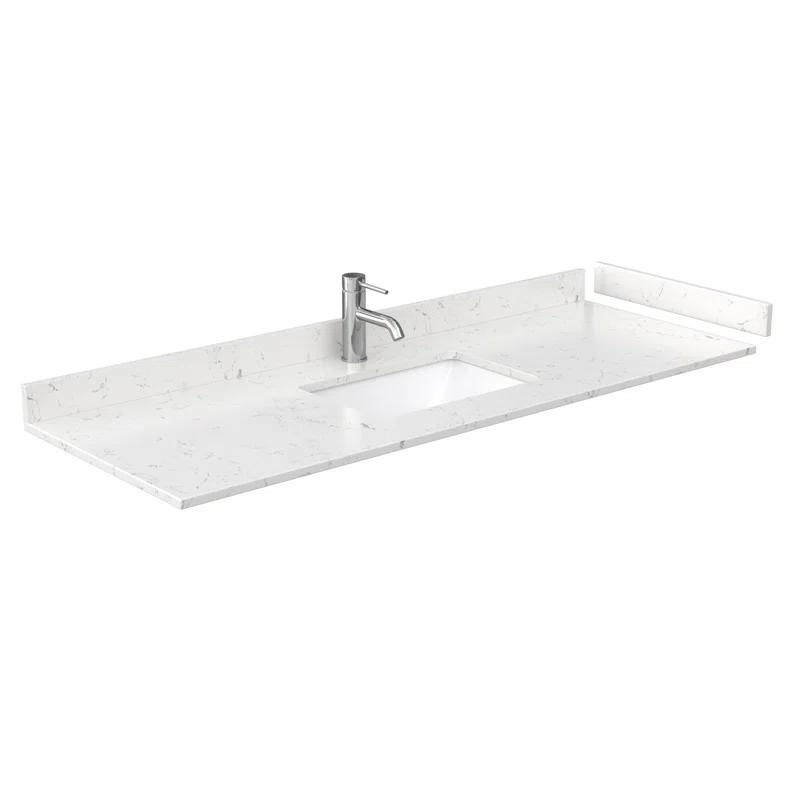 Wyndham Collection Miranda 60" Freestanding Single Bathroom Vanity with Cultured Marble Top with 58" Mirror