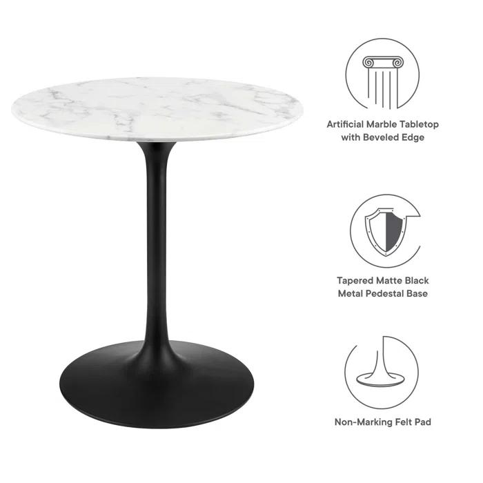 Modway Lippa Round Artificial Marble Dining Table by Modway