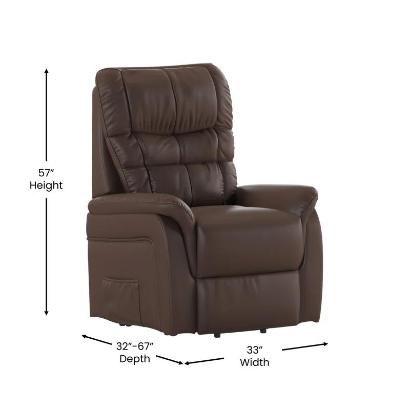 Flash Furniture Bonnevie Electric Remote Powered Eldery Lift Recliner