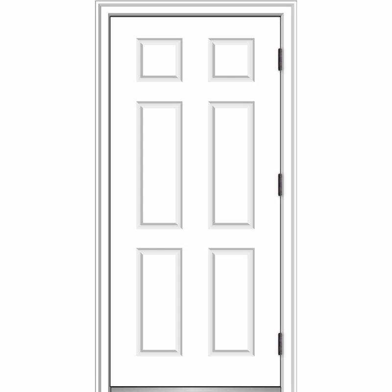Classic 80'' Paneled Fiberglass Front Entry Doors
