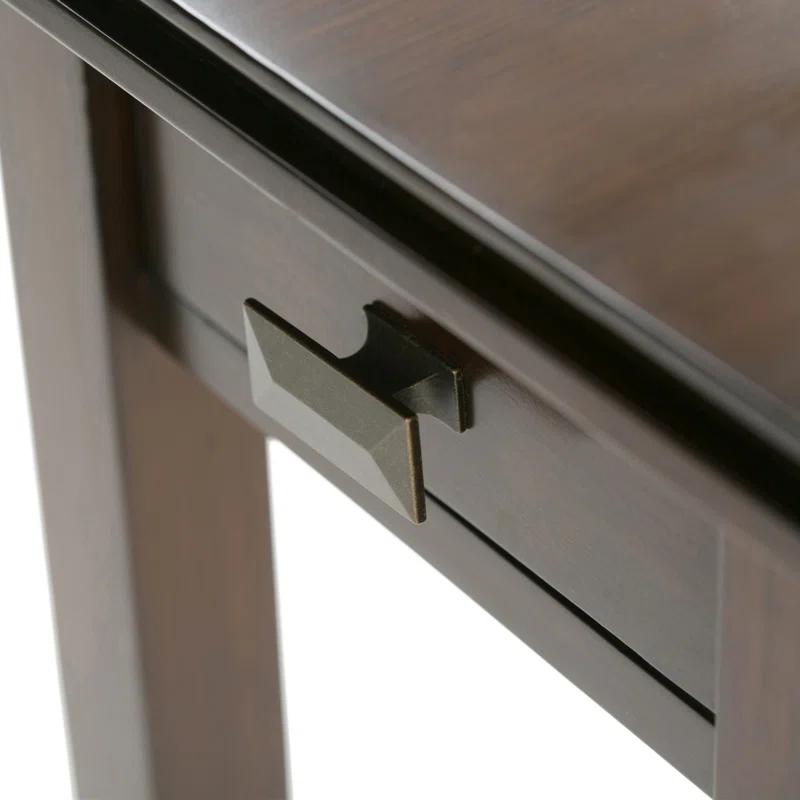 Simpli Home Artisan Solid Wood Transitional Narrow Side Table with Drawer