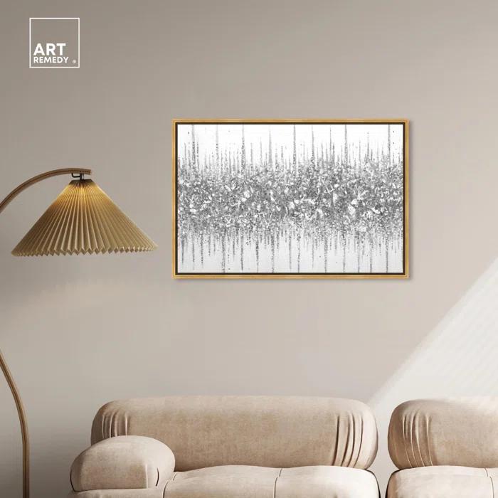 Art Remedy Grey Lines Inspo Canvas Modern Black White Abstract Art by Art Remedy
