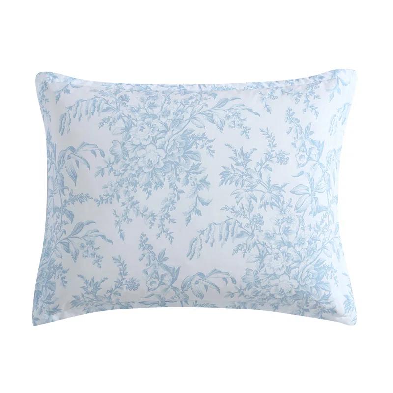 Laura Ashley Laura Ashley Bedford Reversible Cotton Blue Comforter Set