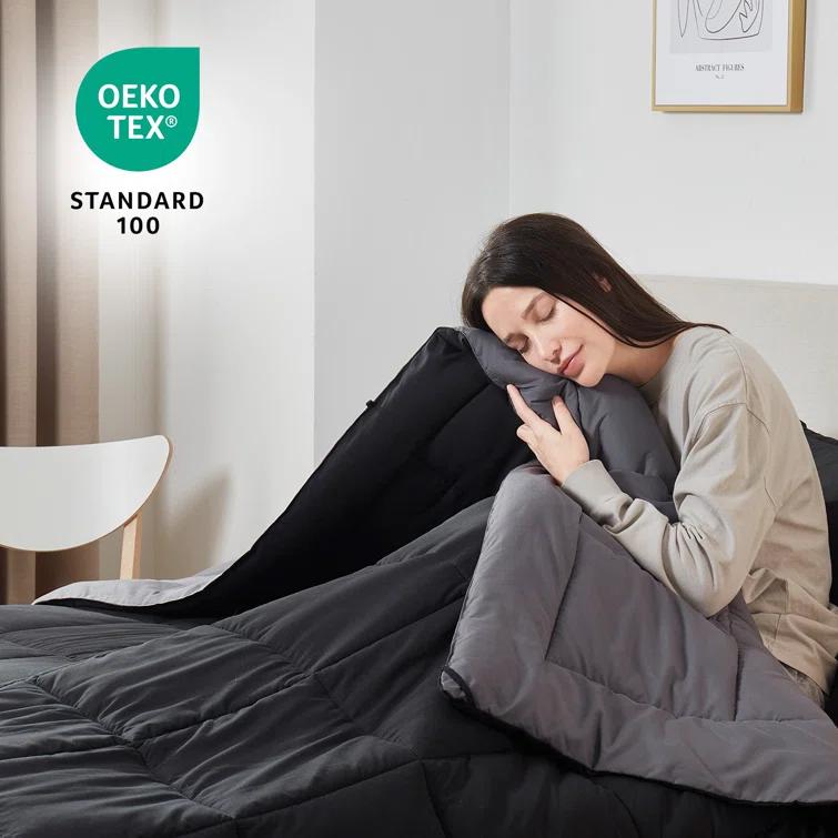 Nestl Nestl All Season Solid Lightweight Down Alternative Reversible Comforter