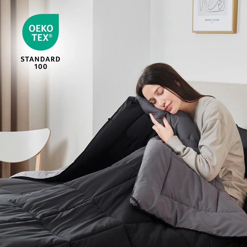 Nestl Nestl All Season Solid Lightweight Down Alternative Reversible Comforter