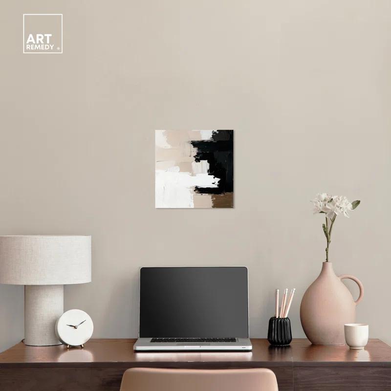 Art Remedy Neutral Ground Canvas Gemstone Abstract Art by Art Remedy