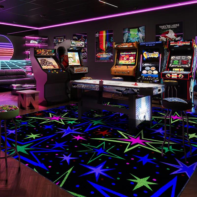 Joy Carpets Kapow Fluorescent Area Rug
