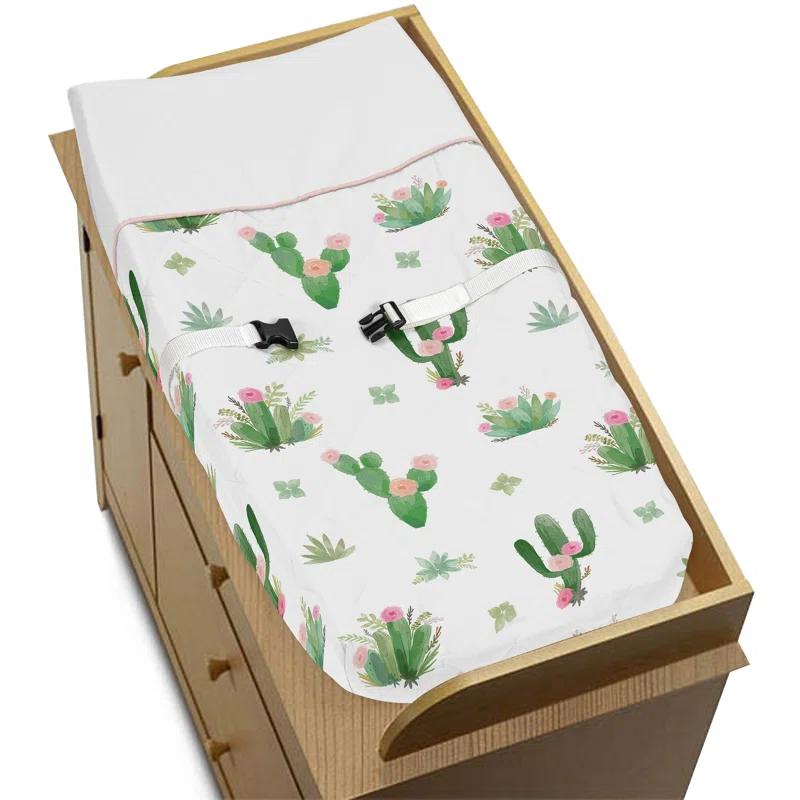 Sweet Jojo Designs Cactus Floral Changing Pad Cover
