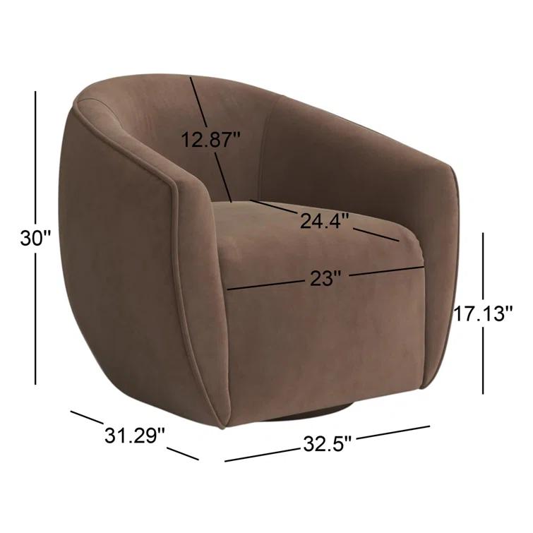 Layla Upholstered Swivel Barrel Chair