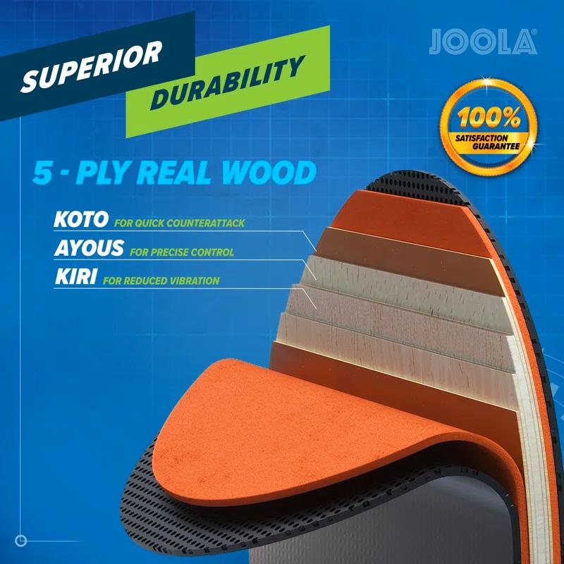 Joola USA JOOLA Omega Strata - Table Tennis Racket with Flared Handle