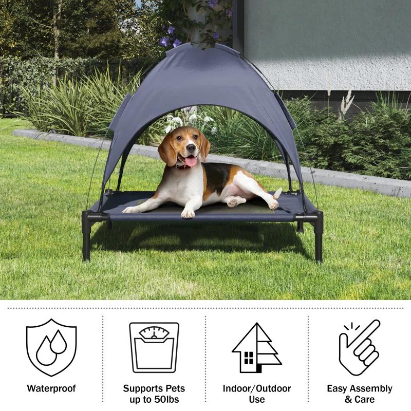 Petmaker PETMAKER 30x24 Elevated Dog Bed with Canopy