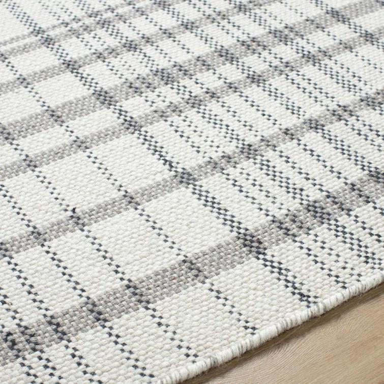 Birch Lane™ Lavande Plaid Wool Area Rug