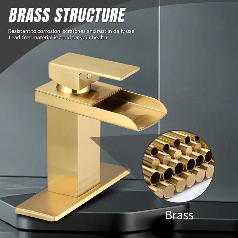 Single-Hole Single-handle Bathroom Faucet with Drain Assembly
