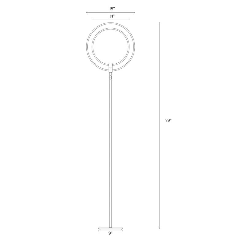 Brightech Eclipse 79 in. Industrial 2-Light 3-Way Dimming LED Floor Lamp with 2 Height Adjustable Heads