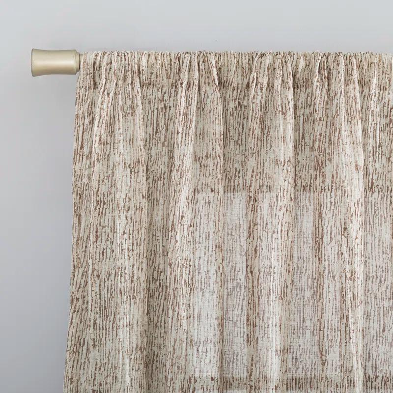 Scott Living Scott Living Tulin Watercolor Print Sheer Rod Pocket Curtain Panel