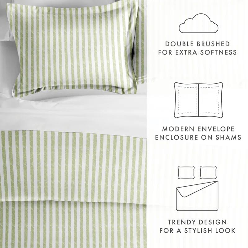 Becky Cameron 3 Piece Rugged Stripe Pattern Duvet Cover Set