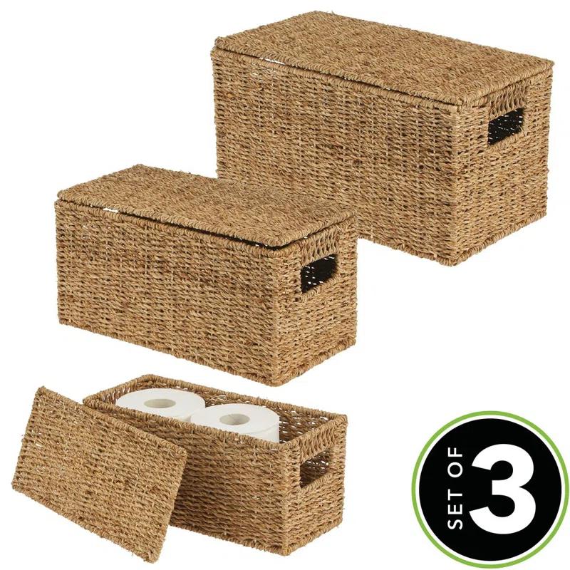 mDesign Home Seagrass Lid
