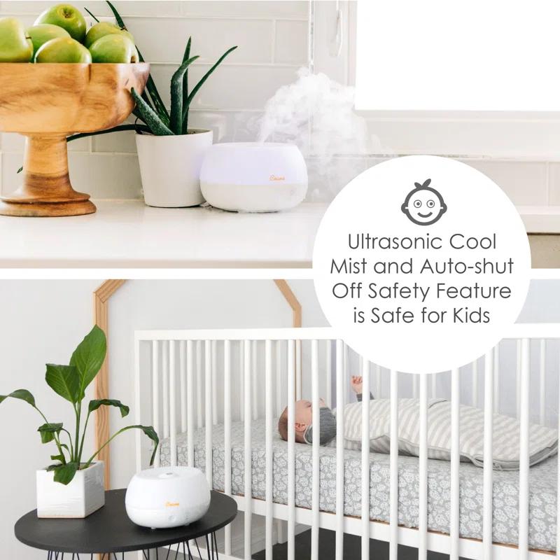 Crane USA 0.2 Gal. 2-in-1 Ultrasonic Cool Mist Humidifier & Aroma Diffuser for Small Rooms