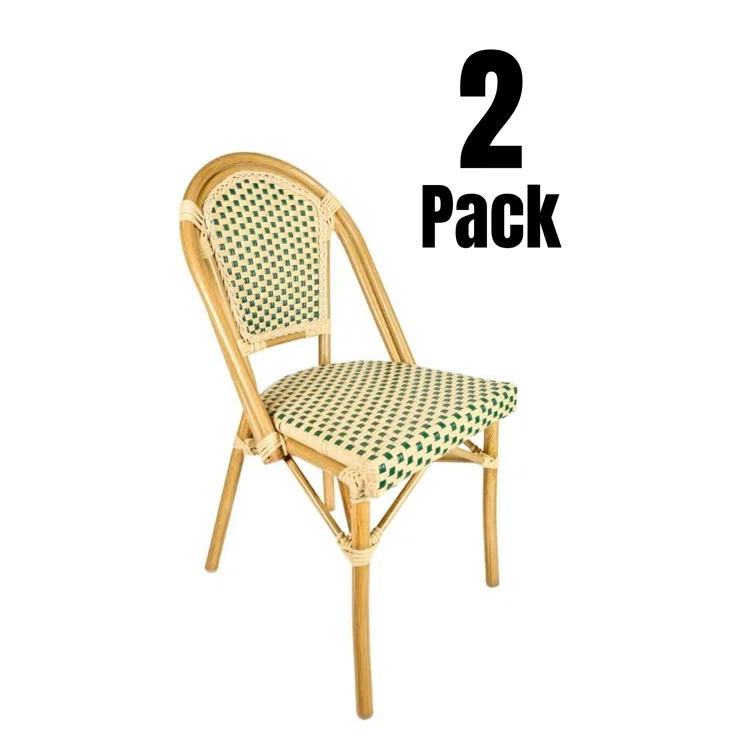 Chivari Armless French Patio Dining Chivari Chair, 2 Chair Bundle by Chivari (Set of 2)