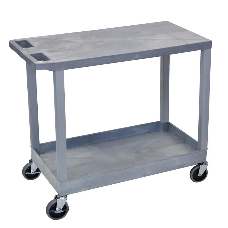 Luxor E Series Utility Cart with 1 Tub and 1 Flat Shelves