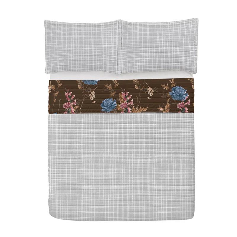 Microfiber Reversible 3 Piece Coverlet/Bedspread Set