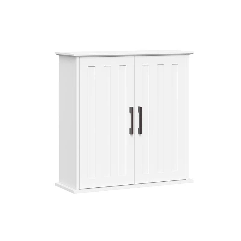 RiverRidge Home RiverRidge Monroe Two-Door Bathroom and Laundry Wall Mount Storage Medicine Cabinet with Fixed and Adjustable Shelves - White