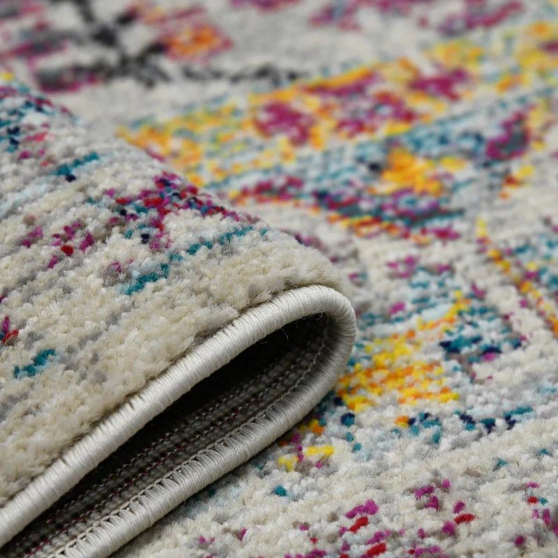 AMER Rugs Alyssa Transitional Bordered Durable Performance Multicolor Area Rug & Reviews | Wayfair