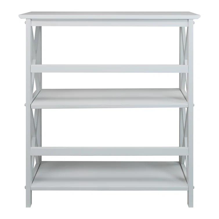Ebern Designs Solid Wood Etagere Bookcase