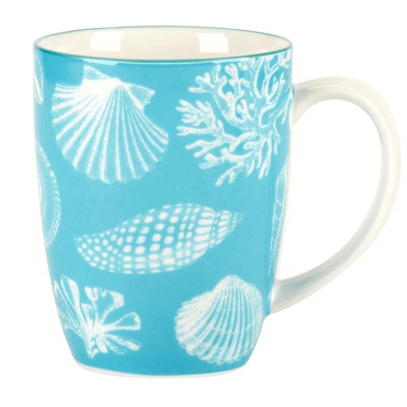 Certified International Seaside Set of 6  Mugs 6 asst 4.75in x 3.25in x 4.25in 14 oz (Set of 6)